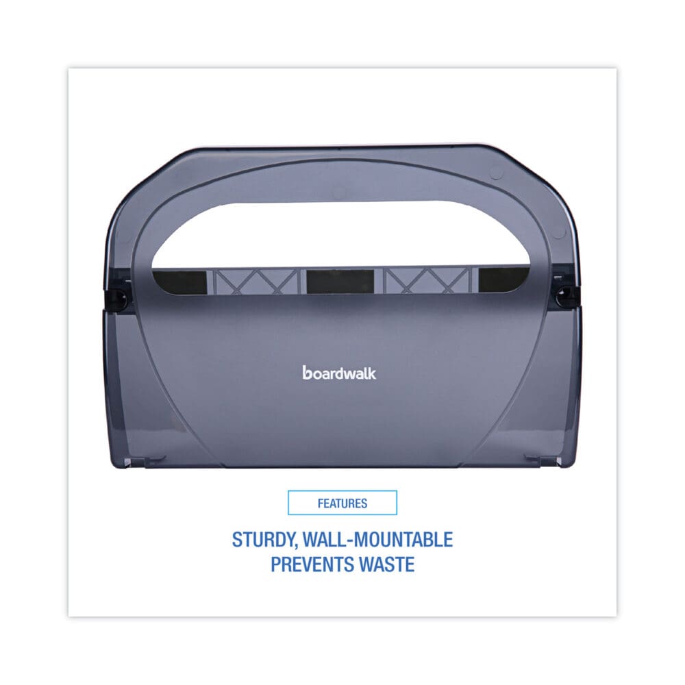 Toilet Seat Cover Dispenser, 17.25 x 3.13 x 11.75, Smoke Black - Image 2