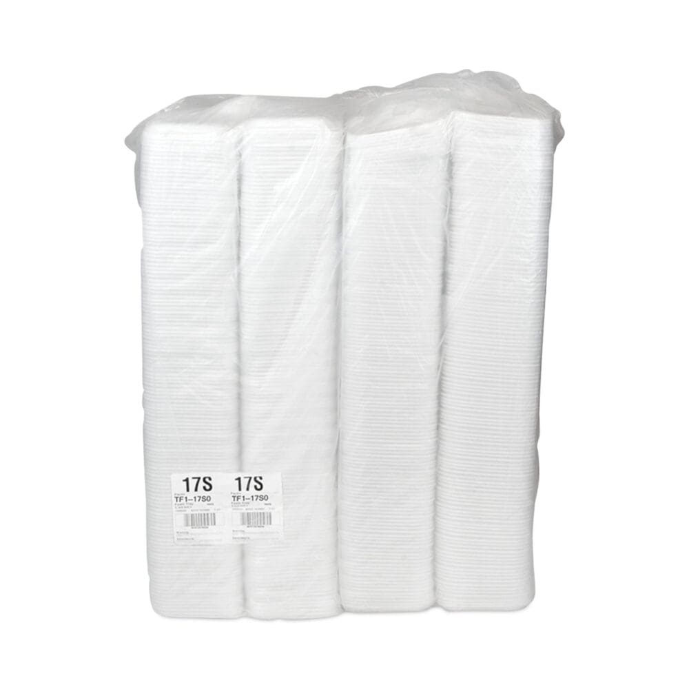 Supermarket Tray, #17, 8.3 x 4.8 x 0.65, White, Foam, 1,000/Carton - Image 5