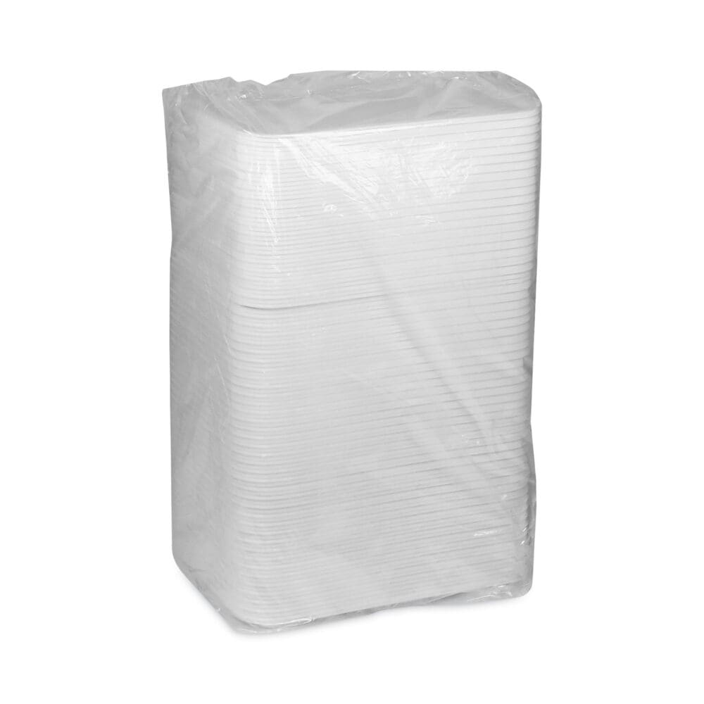 Supermarket Tray, #1216, 16.25 x 12.63 x 0.63, White, Foam, 100/Carton - Image 2