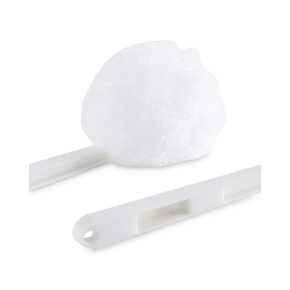 Toilet Bowl Mop, 12" Handle, White - Image 2