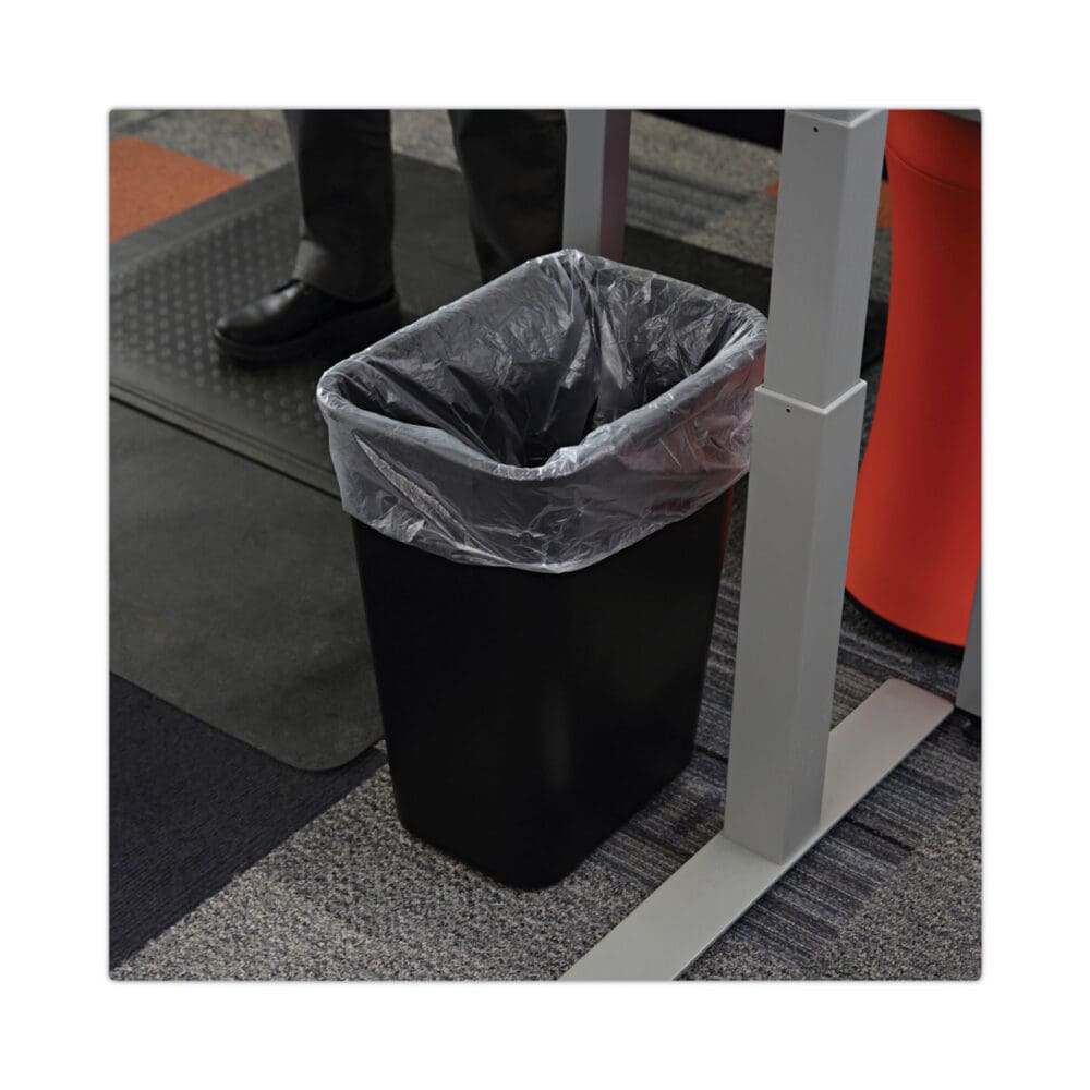 High-Density Can Liners, 16 gal, 6 mic, 24" x 33", Natural, 50 Bags/Roll, 20 Rolls/Carton - Image 4