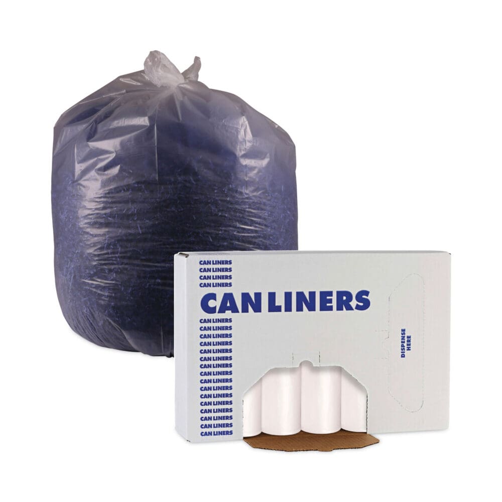 High-Density Can Liners, 16 gal, 6 mic, 24" x 33", Natural, 50 Bags/Roll, 20 Rolls/Carton - Image 5