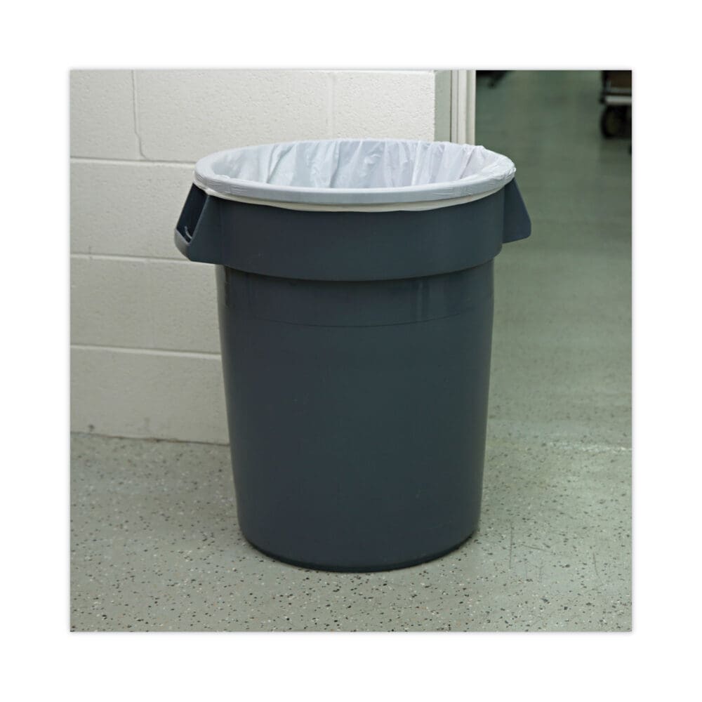 High-Density Can Liners, 33 gal, 14 mic, 33" x 38", Natural, 25 Bags/Roll, 10 Rolls/Carton - Image 4