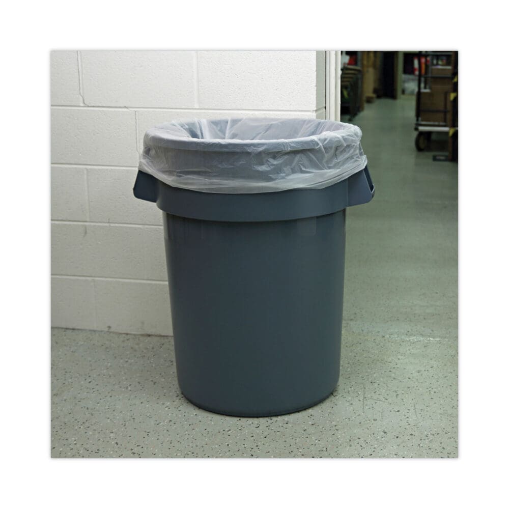 High-Density Can Liners, 45 gal, 11 mic, 40" x 46", Natural, 25 Bags/Roll, 10 Rolls/Carton - Image 4