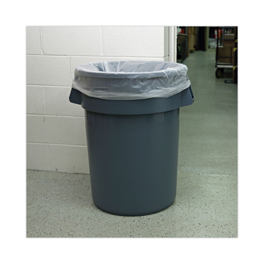 High-Density Can Liners, 45 gal, 13 mic, 40" x 46", Natural, 25 Bags/Roll, 10 Rolls/Carton - Image 4