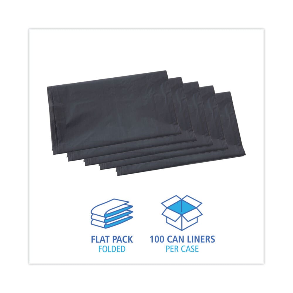 Linear Low Density Industrial Can Liners, 33 gal, 1.3 mil, 33 x 39, Gray, 100/Carton - Image 3