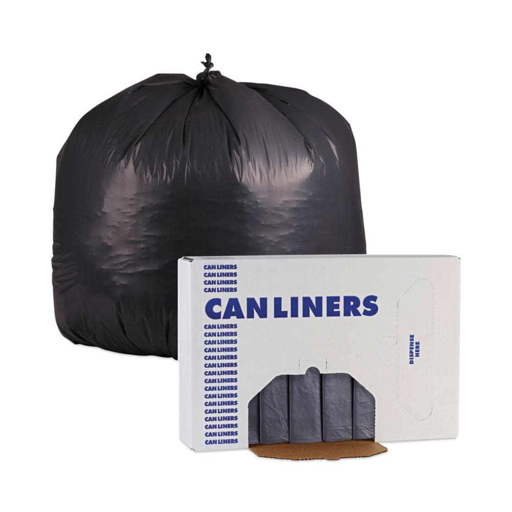 Linear Low Density Industrial Can Liners, 56 gal, 1.3 mil, 43 x 47, Gray, 100/Carton - Image 5