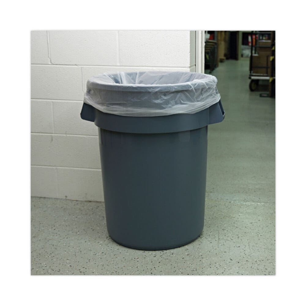 High Density Industrial Can Liners Flat Pack, 45 gal, 16 mic, 40 x 48, Natural, 200/Carton - Image 4