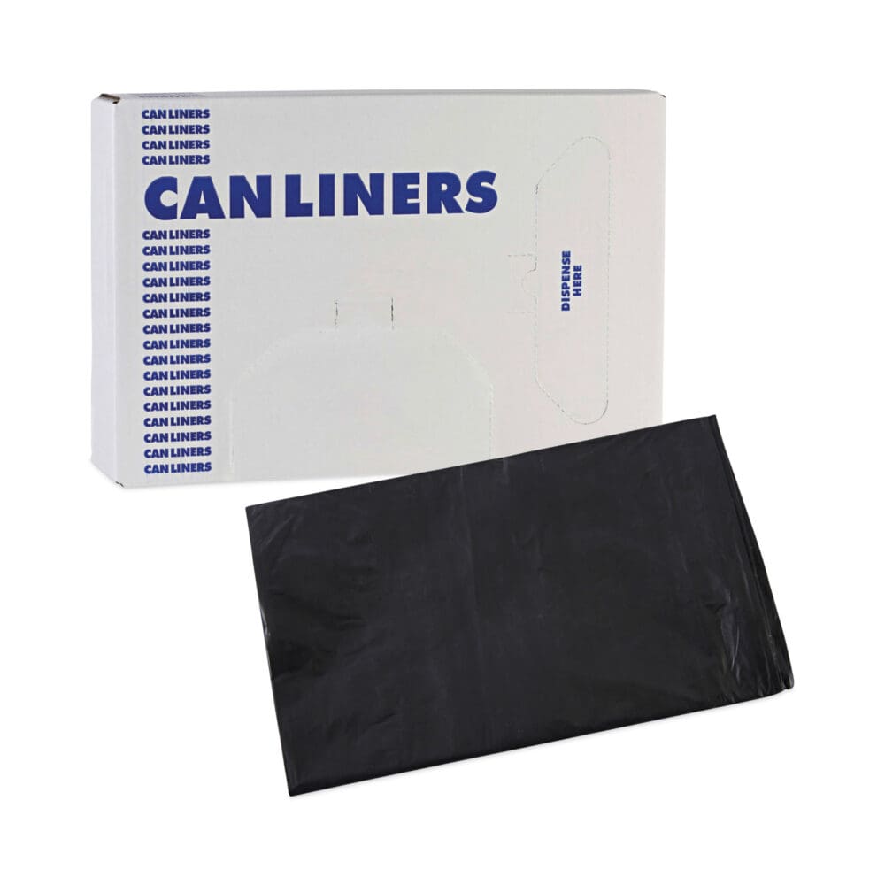 Linear Low Density Industrial Can Liners, 33 gal, 0.6 mil, 33 x 39, Black, 200/Carton - Image 6