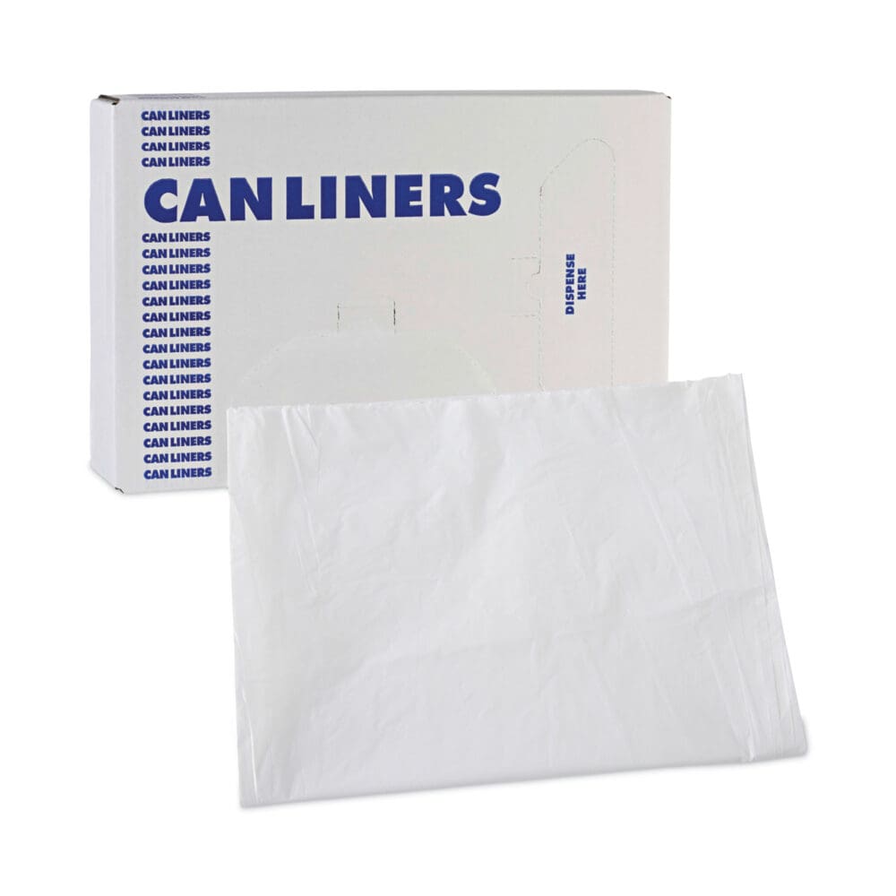 Linear Low Density Industrial Can Liners, 60 gal, 0.7 mil, 38 x 58, White, 100/Carton - Image 6