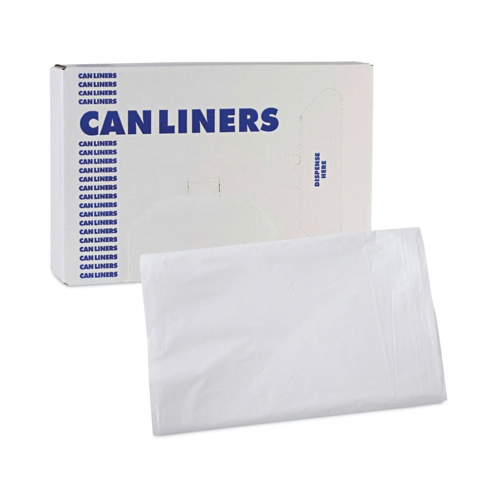 Linear Low Density Industrial Can Liners, 16 gal, 0.5 mil, 24 x 32, White, 500/Carton - Image 6