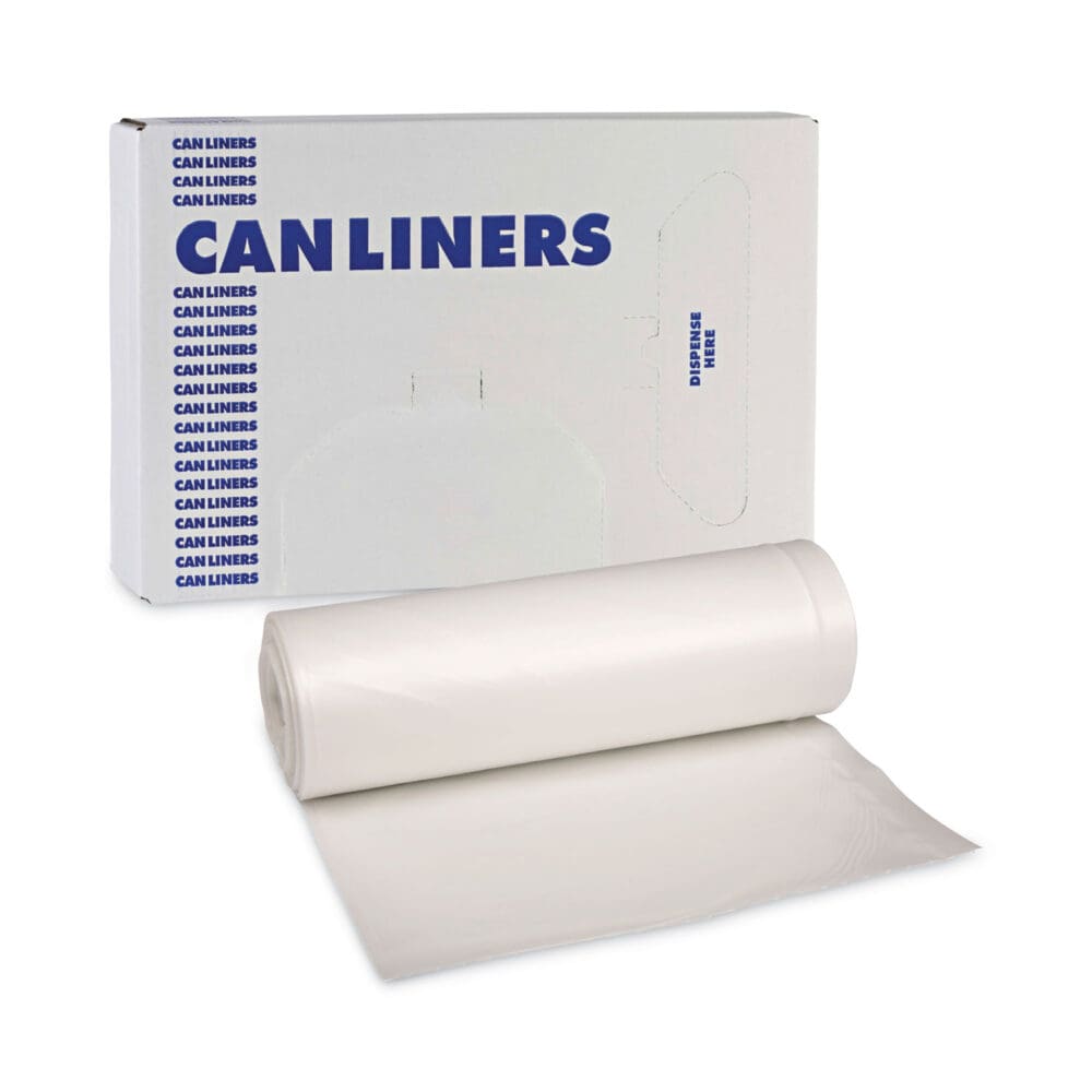 Linear Low Density Can Liners, 30 gal, 0.62 mil, 30" x 36", White, 10 Bags/Roll, 20 Rolls/Carton - Image 6