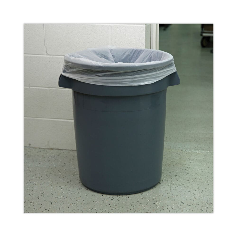 Low-Density Waste Can Liners, 33 gal, 0.6 mil, 33 x 39, White, 25 Bags/Roll, 6 Rolls/Carton - Image 5