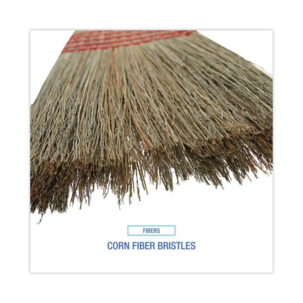 Parlor Broom, Corn Fiber Bristles, 55" Overall Length, Natural - Image 3