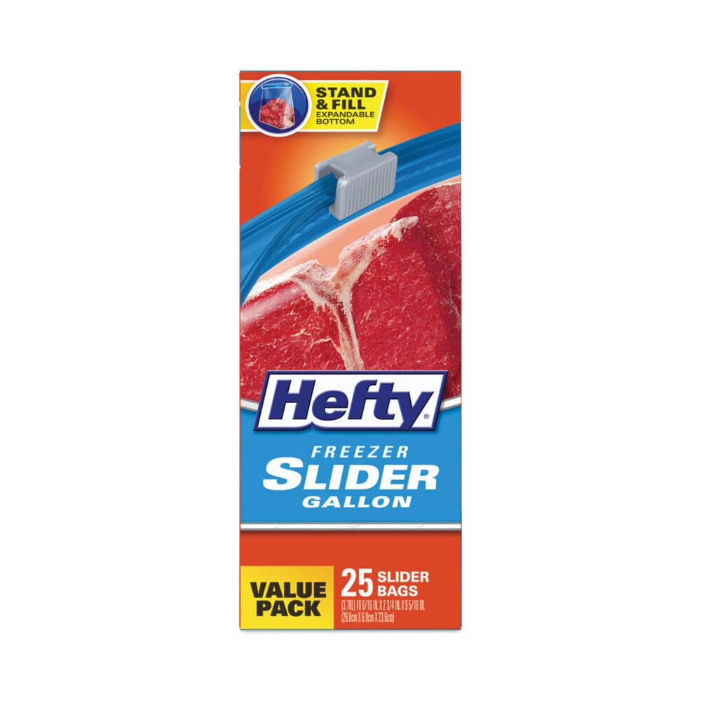 Slider Bags, 1 gal, 2.5 mil, 10.56" x 11", Clear, 25 Bags/Box, 9 Boxes/Carton - Image 5