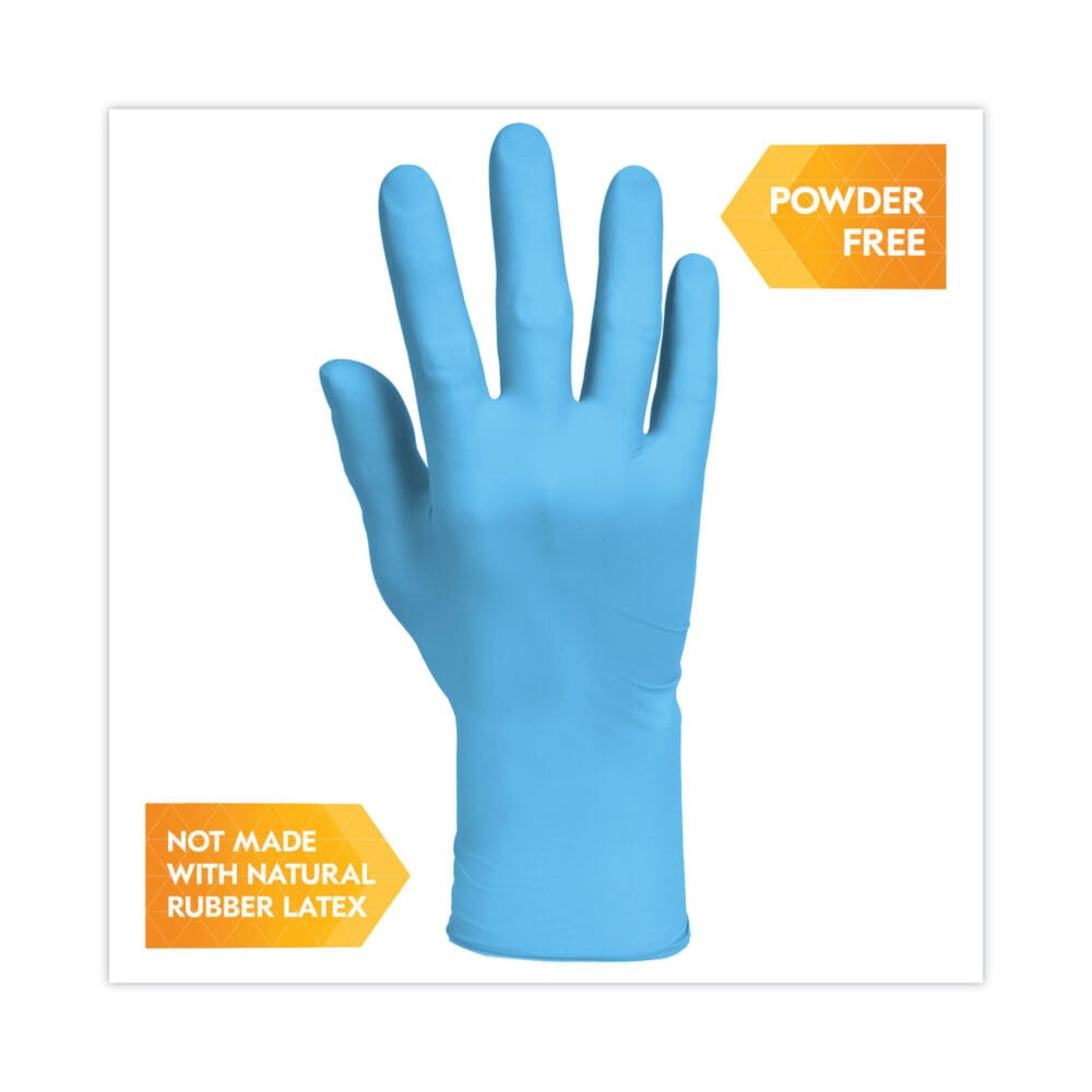 G10 Comfort Plus Blue Nitrile Gloves, Light Blue, X-Large, 1,000/Carton - Image 3