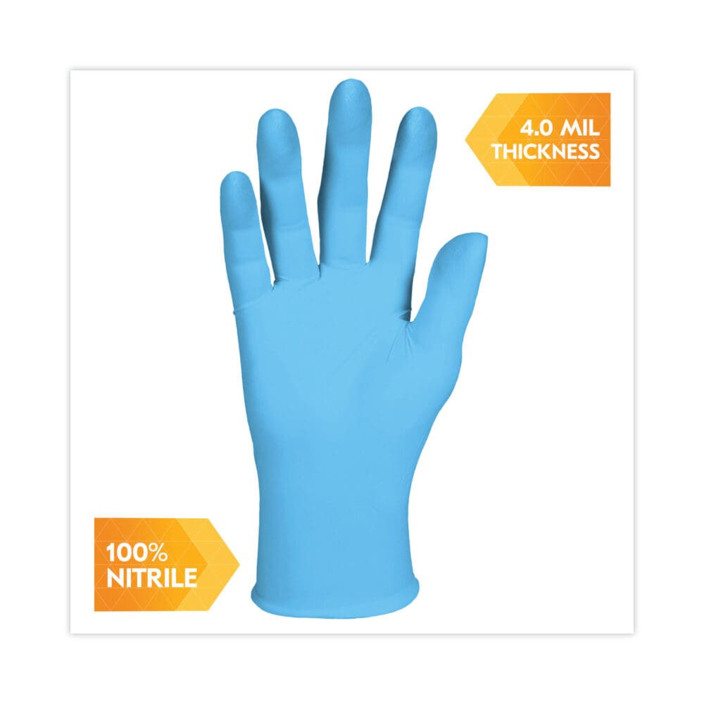 G10 Comfort Plus Blue Nitrile Gloves, Light Blue, Medium, 1,000/Carton - Image 4