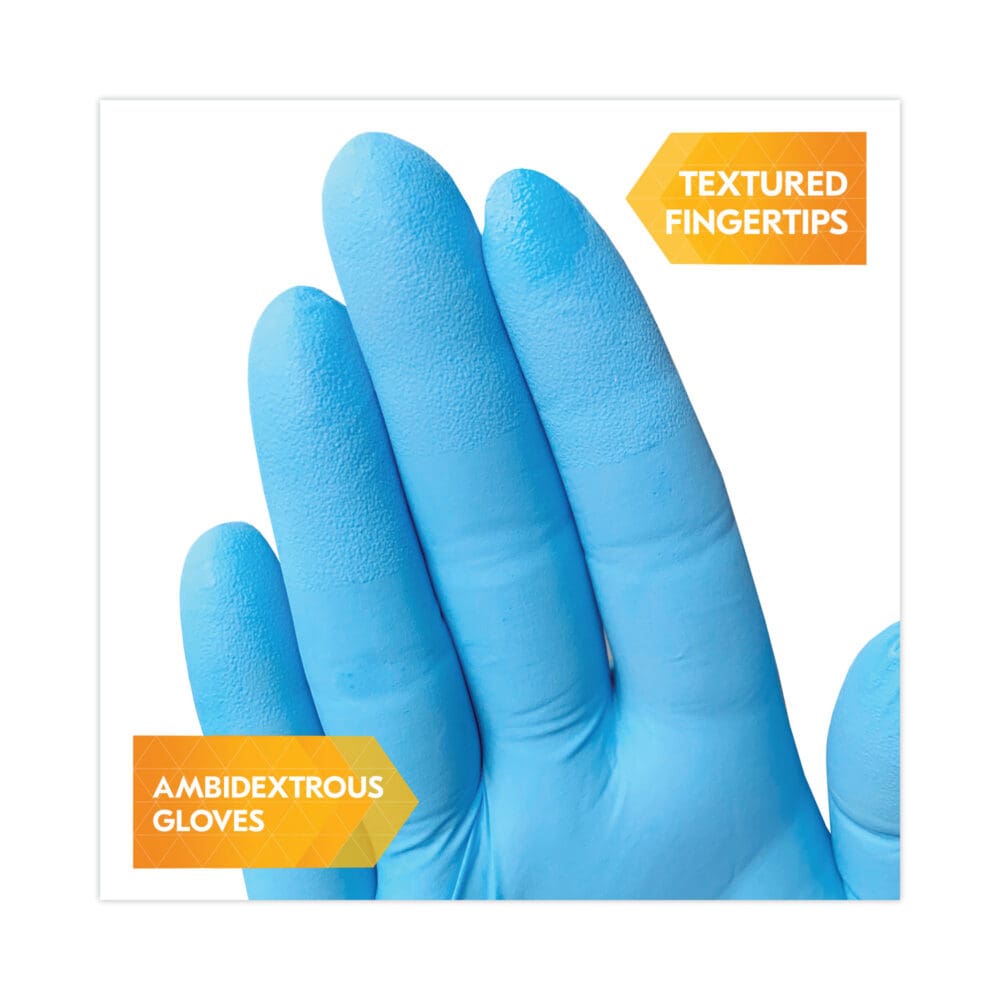 G10 Comfort Plus Blue Nitrile Gloves, Light Blue, Medium, 1,000/Carton - Image 5