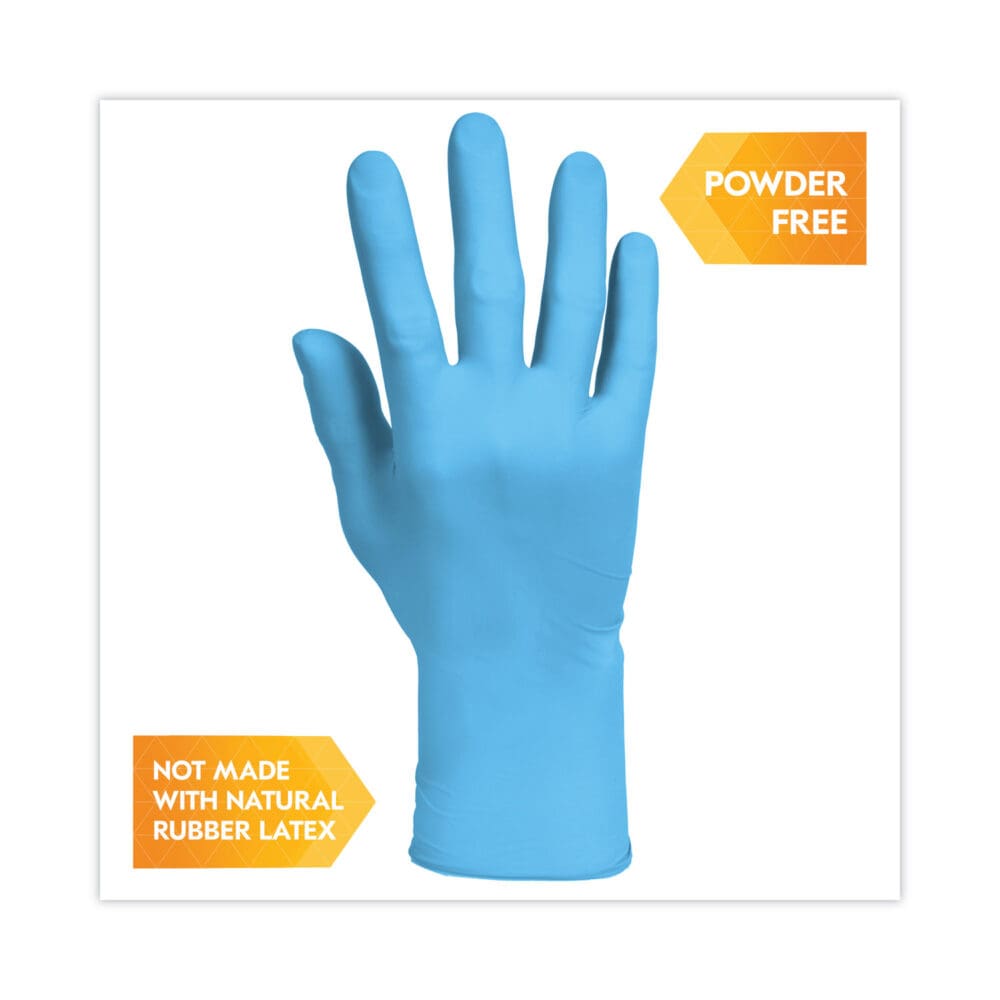 G10 Comfort Plus Blue Nitrile Gloves, Light Blue, Small, 1,000/Carton - Image 6