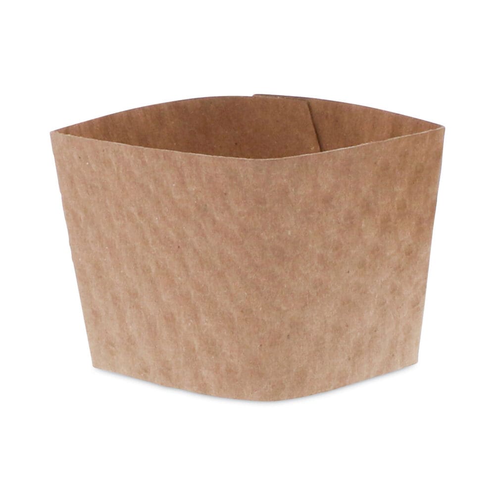 Hot Cup Sleeve, Fits 10 oz to 24 oz Cups, Brown, 1,000/Carton - Image 2