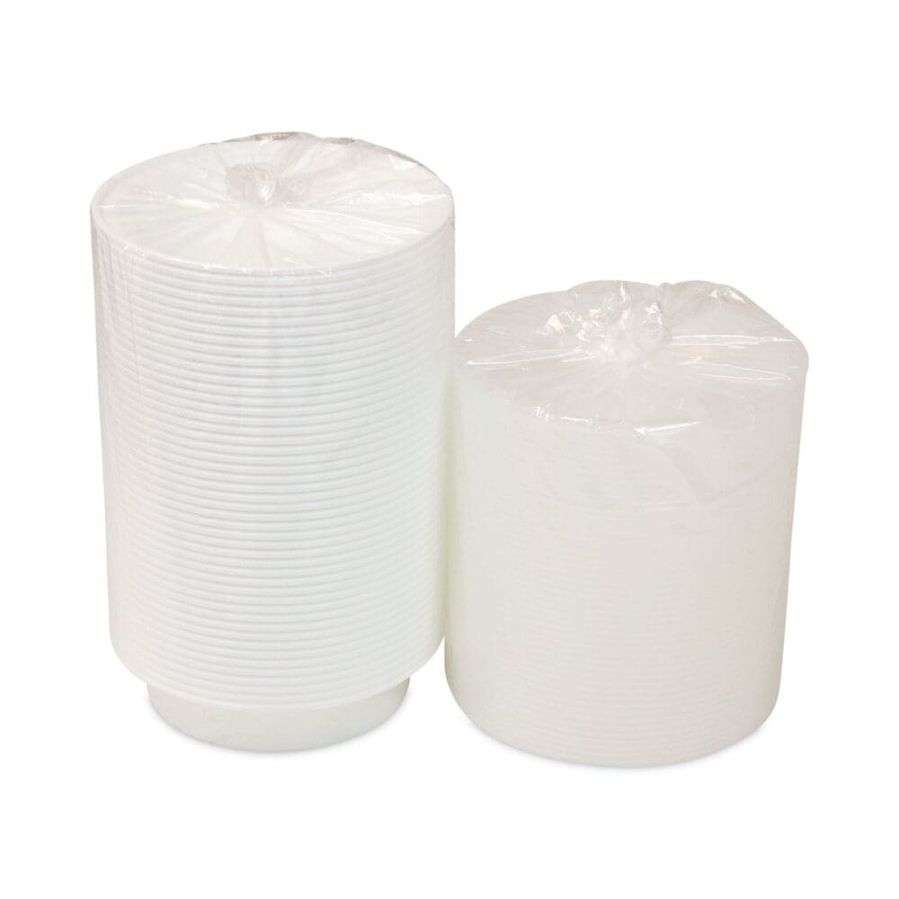 Newspring VERSAtainer Microwavable Containers,  24 oz, 7 x 7 x 2.38, White/Clear, Plastic, 150/Carton - Image 2