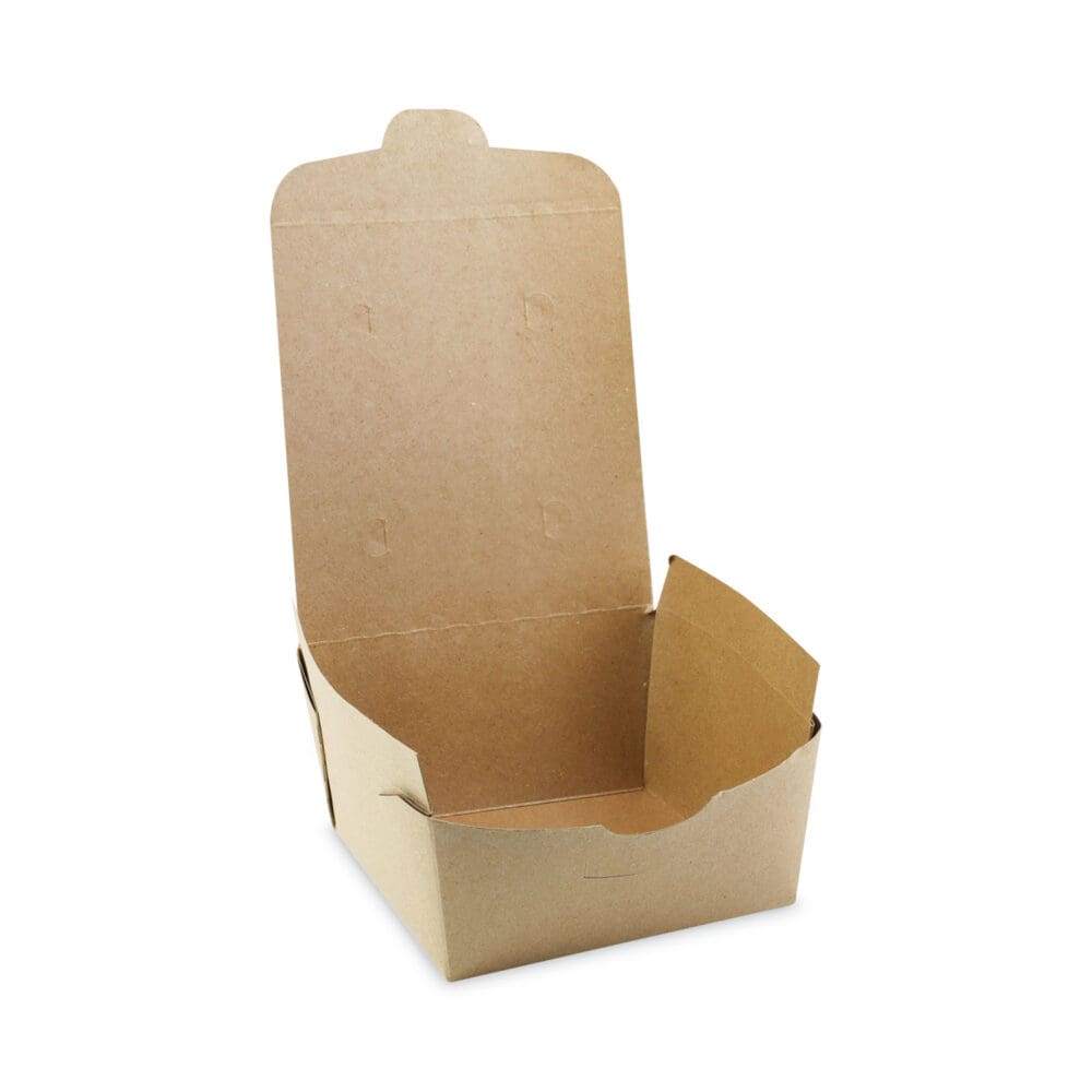 EarthChoice OneBox Paper Box, 37 oz, 4.5 x 4.5 x 2.5, Kraft, 312/Carton - Image 5