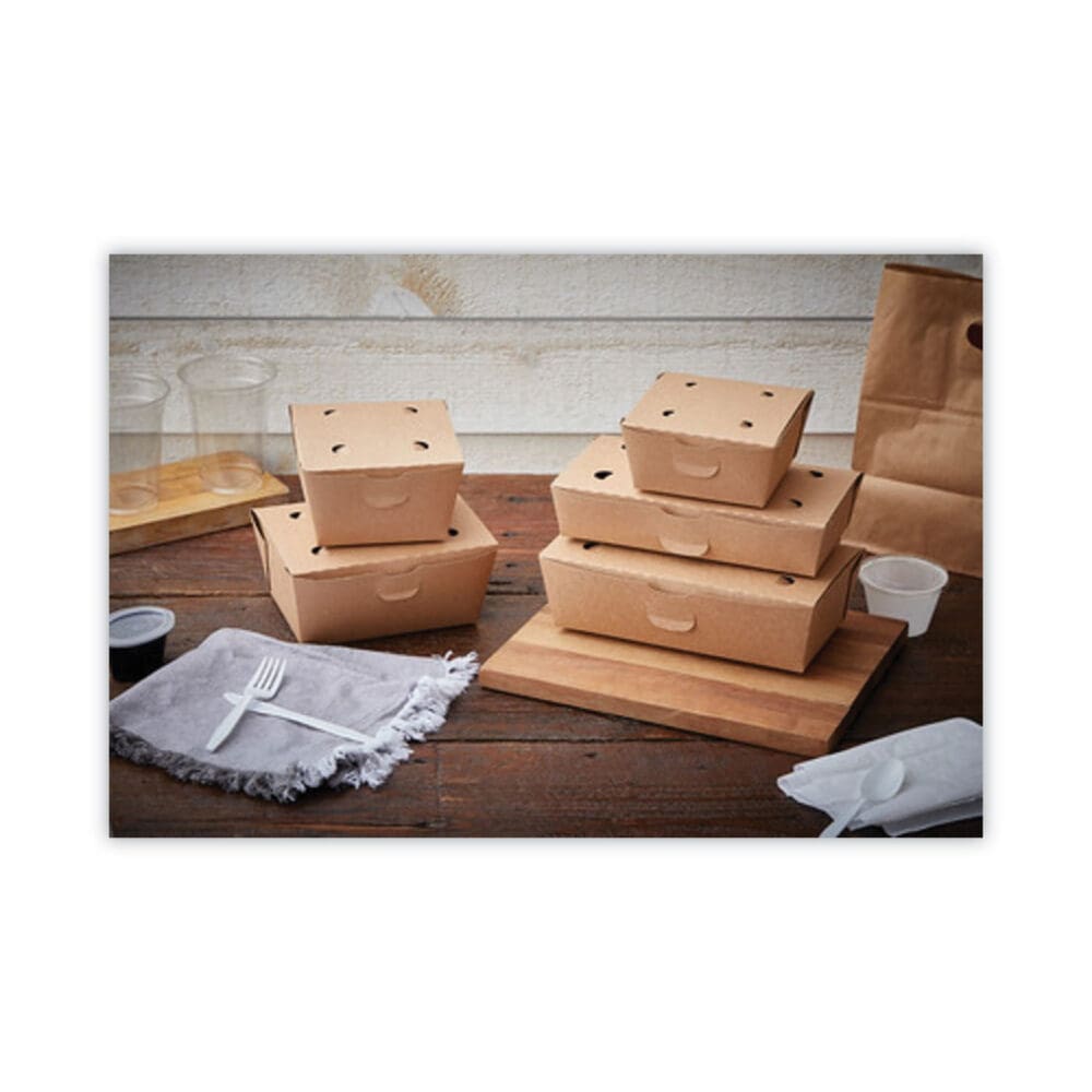 EarthChoice OneBox Paper Box, 77 oz, 9 x 4.85 x 2.7, Kraft, 162/Carton - Image 4