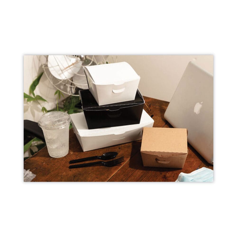EarthChoice OneBox Paper Box, 46 oz, 4.5 x 4.5 x 3.25, White, 200/Carton - Image 4