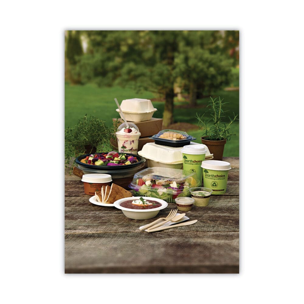 EarthChoice Compostable Soup Cup, Small, 8 oz, 3 x 3 x 3, Brown, Paper, 500/Carton - Image 6