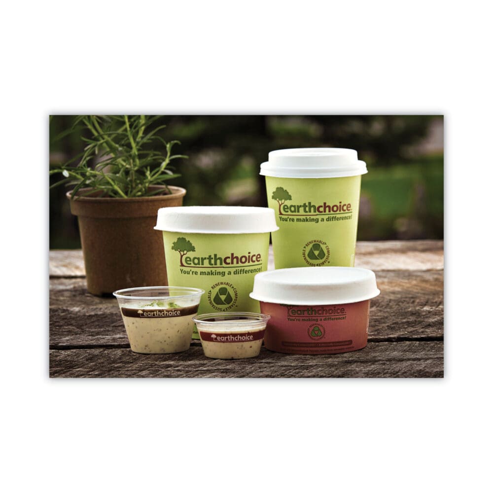 EarthChoice Compostable Soup Cup, Small, 8 oz, 3 x 3 x 3, Brown, Paper, 500/Carton - Image 7