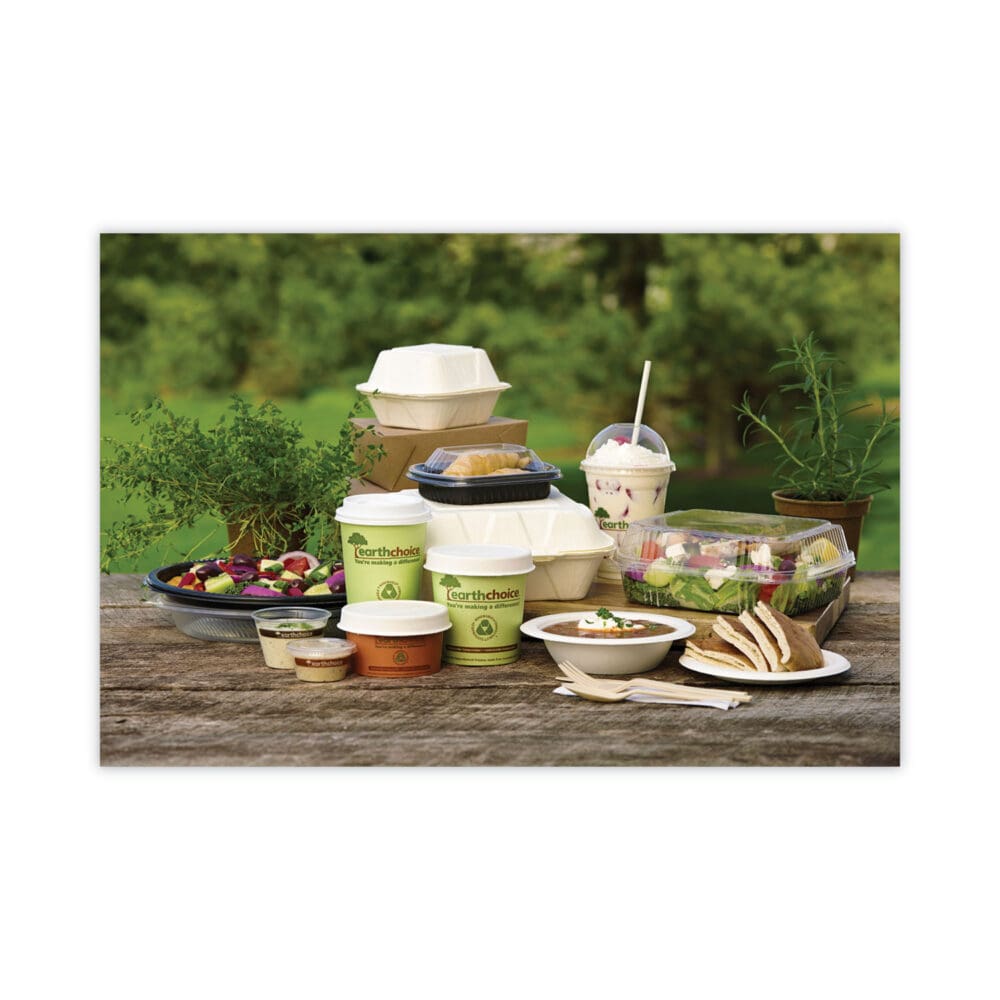 EarthChoice Compostable Soup Cup, Small, 8 oz, 3 x 3 x 3, Brown, Paper, 500/Carton - Image 8