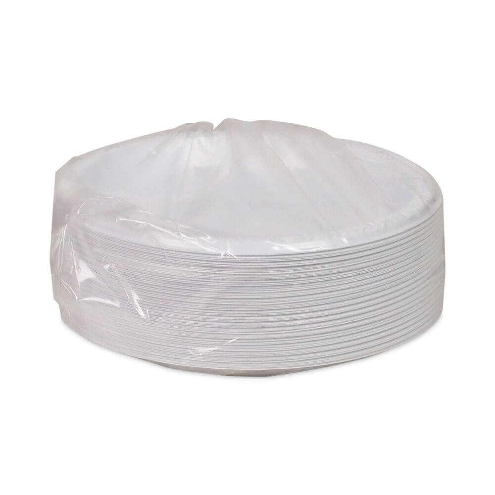 Meadoware Impact Plastic Dinnerware, Plate, 8.88" dia, White, 400/Carton - Image 2