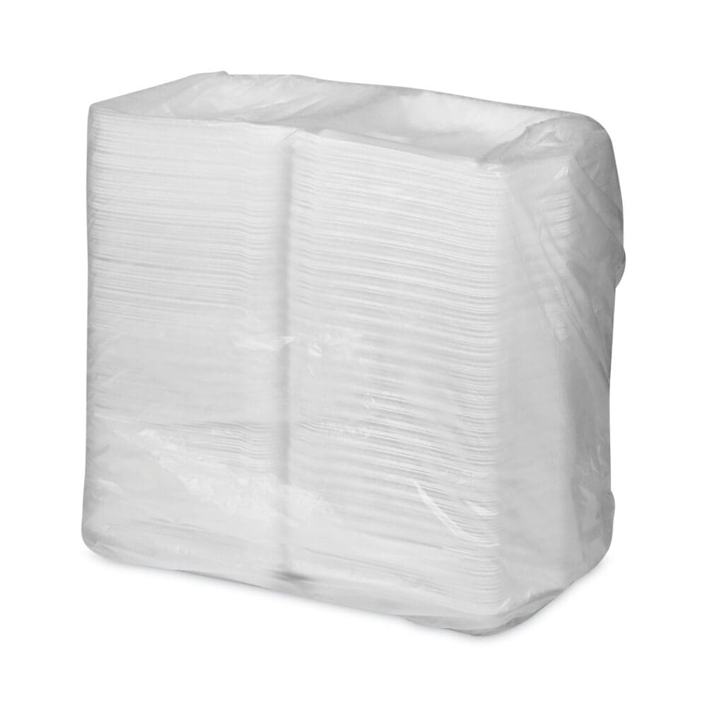 SmartLock Foam Hinged Lid Container, X-Large, 3-Compartment, 9.5 x 10.5 x 3.25, White, 250/Carton - Image 2