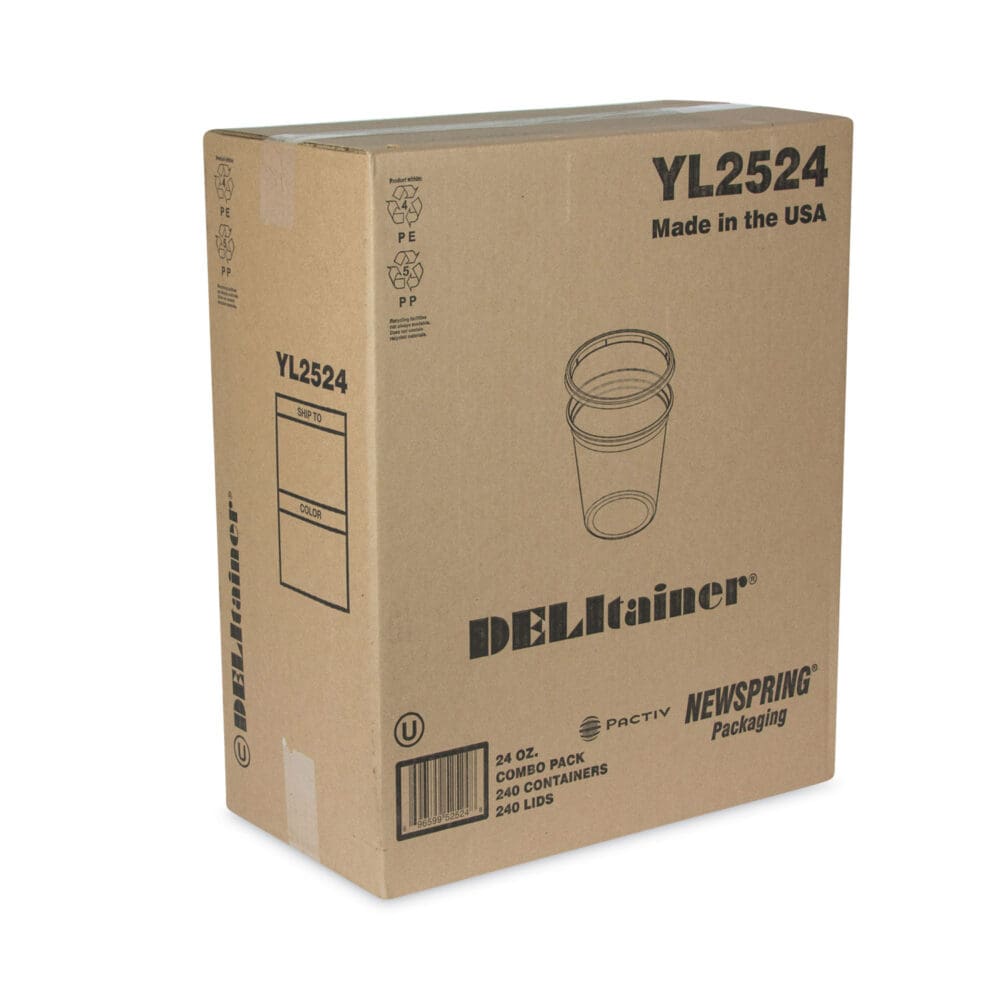 Newspring DELItainer Microwavable Container, 24 oz, 4.55 x 4.55 x 4.35, Clear, Plastic, 240/Carton - Image 7
