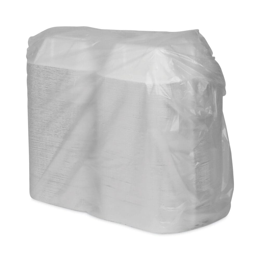EarthChoice Bagasse Hinged Lid Container, Single Tab Lock, 6" Sandwich, 5.8 x 5.8 x 3.3, Natural, Sugarcane, 500/Carton - Image 2