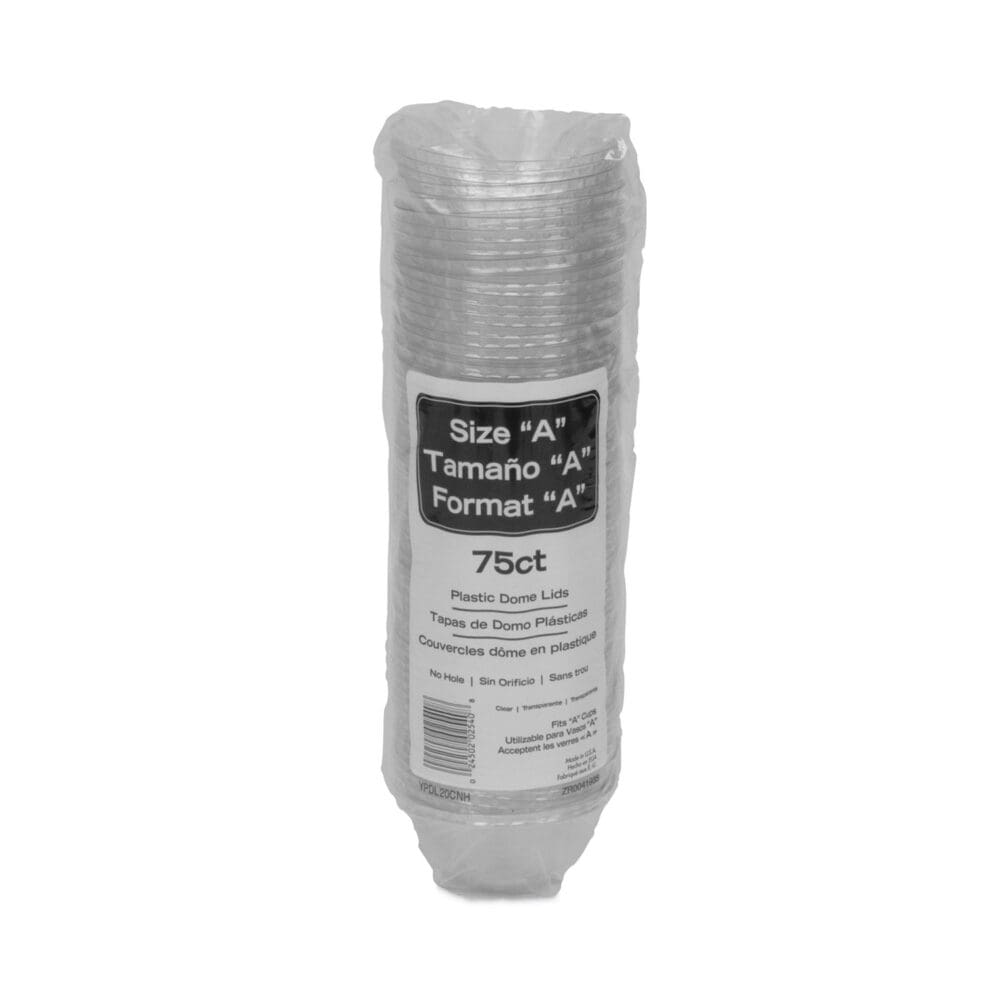 EarthChoice Strawless RPET Lid, Dome Lid, Fits 9 oz to 20 oz "A" Cups, Clear, 900/Carton - Image 2