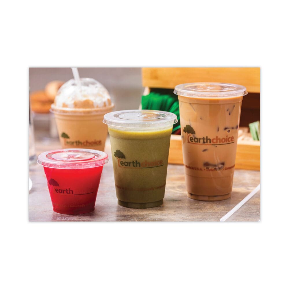 EarthChoice Compostable Cold Cup, 24 oz, Clear/Printed, 580/Carton - Image 4