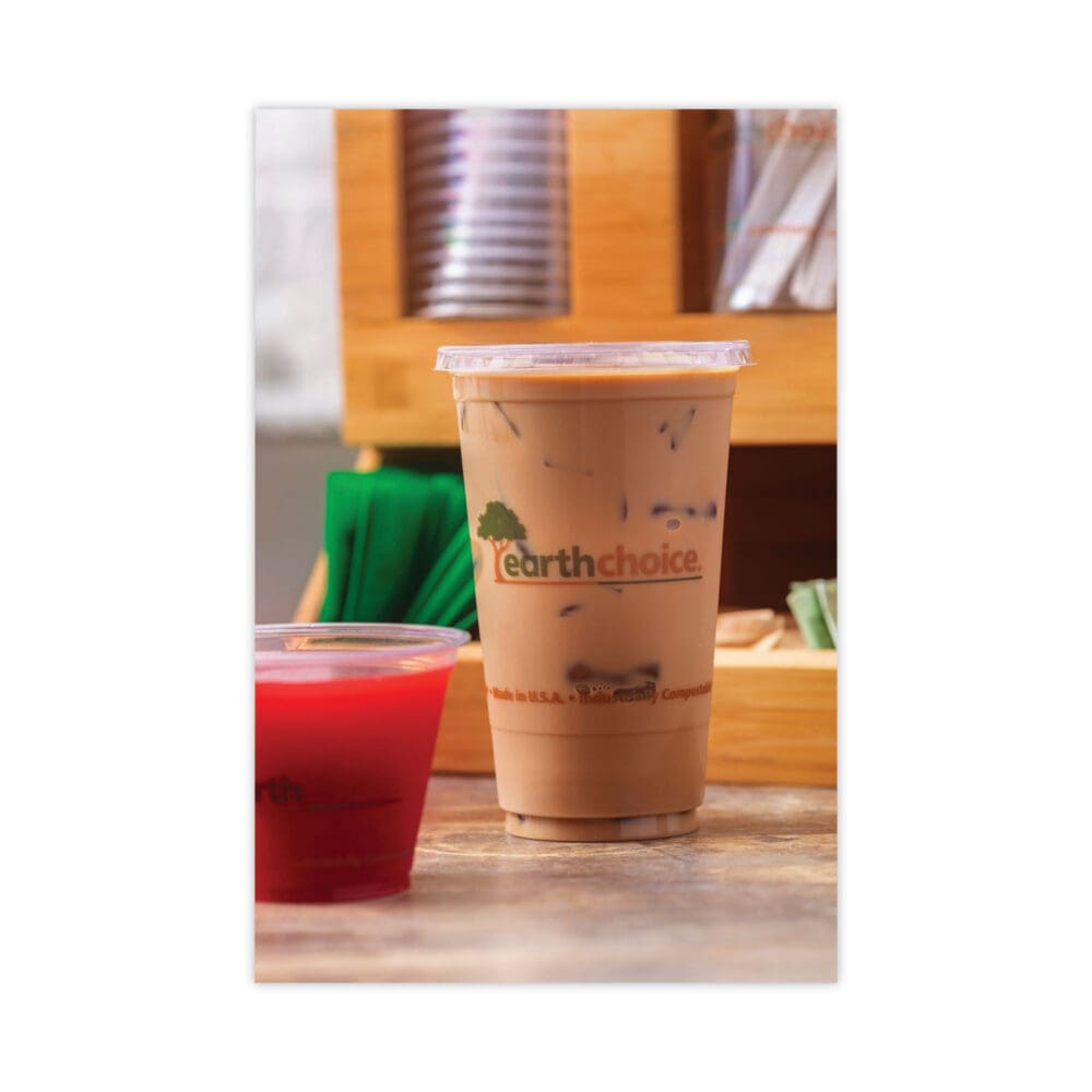 EarthChoice Compostable Cold Cup, 24 oz, Clear/Printed, 580/Carton - Image 5