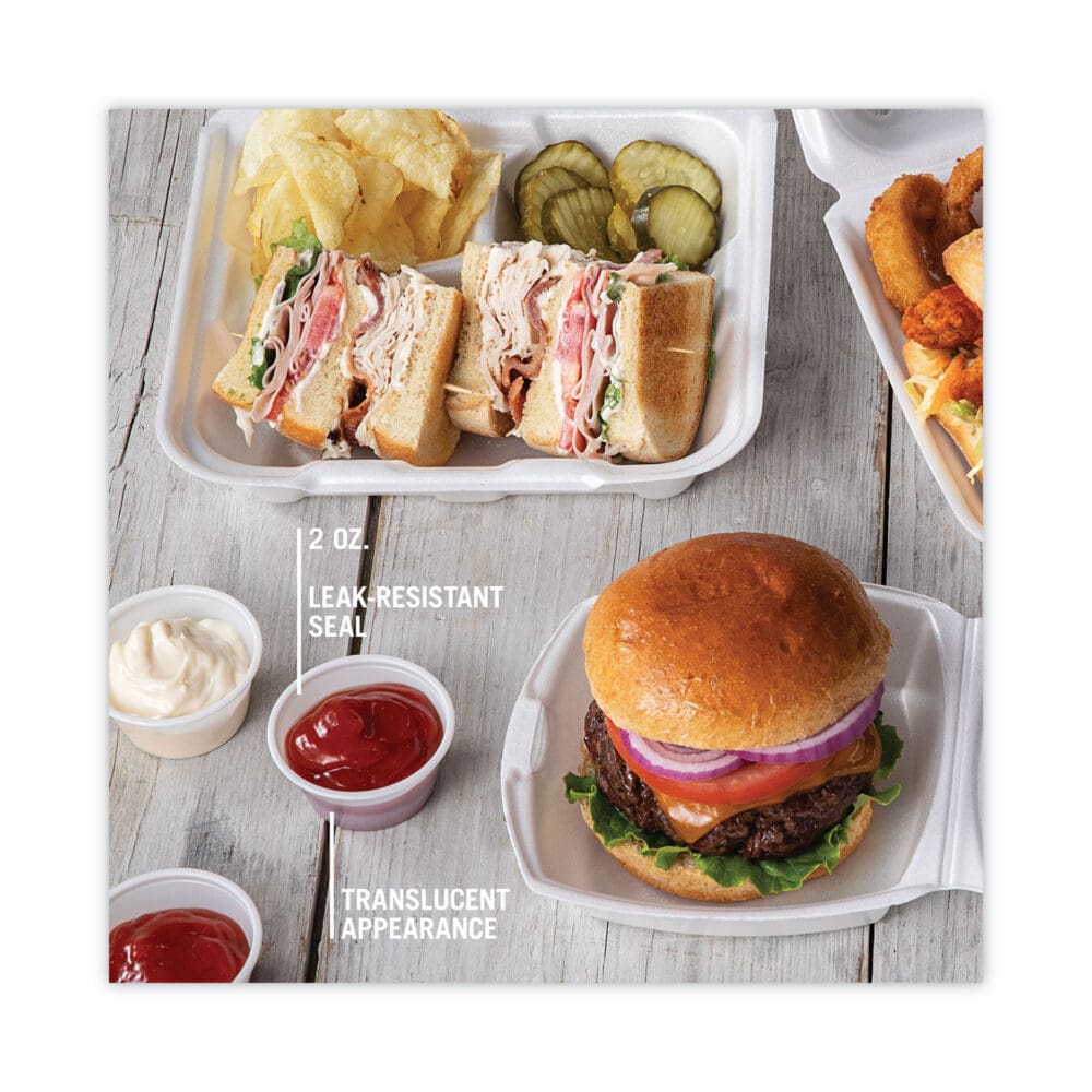 Plastic Portion Cup, 2 oz, Translucent, 200/Bag, 12 Bags/Carton - Image 9