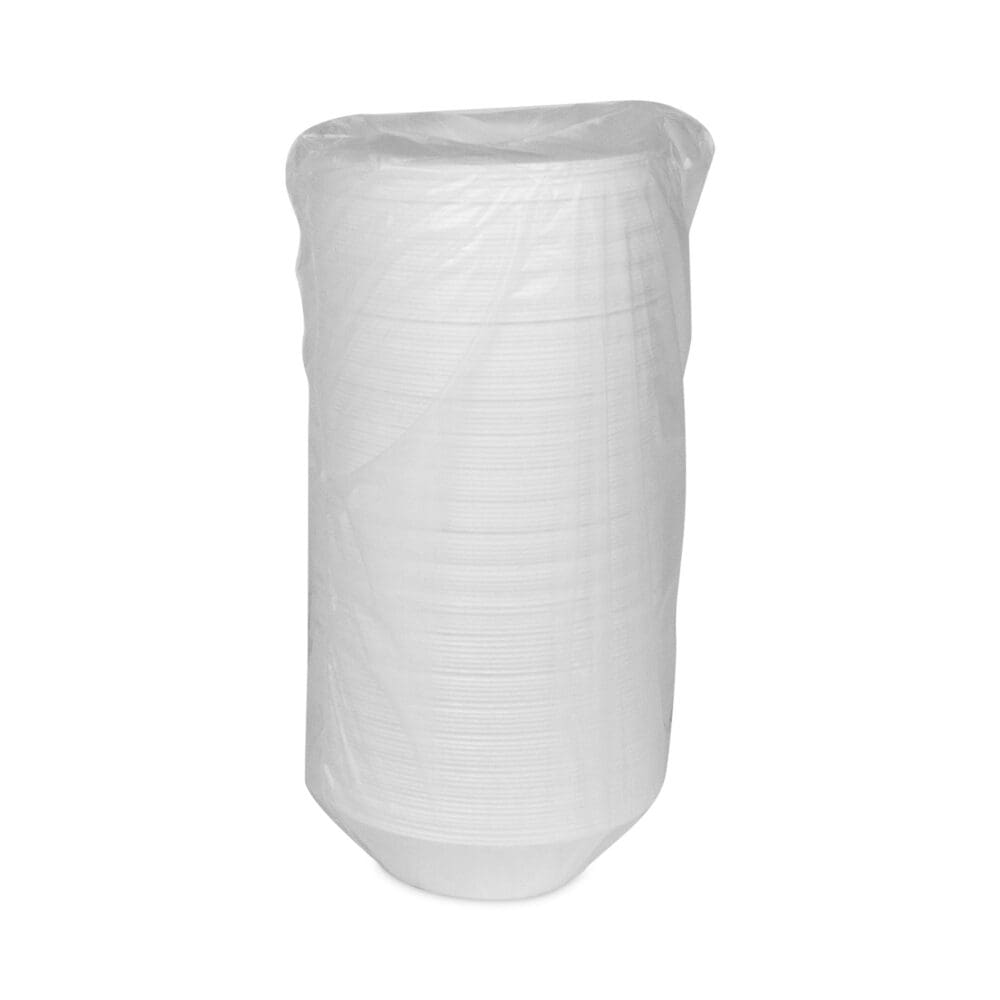 Placesetter Satin Non-Laminated Foam Dinnerware, Bowl, 12 oz, 6" dia, White, 1,000/Carton - Image 2