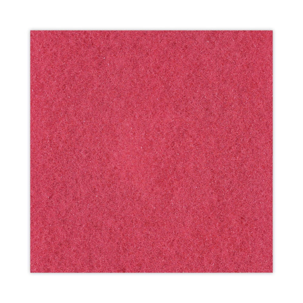 Buffing Floor Pads, 19" Diameter, Red, 5/Carton - Image 5