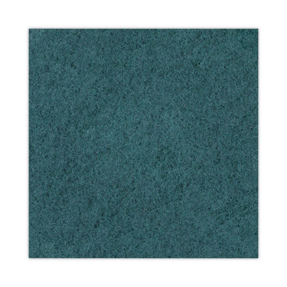 Heavy-Duty Scrubbing Floor Pads, 17" Diameter, Green, 5/Carton - Image 5