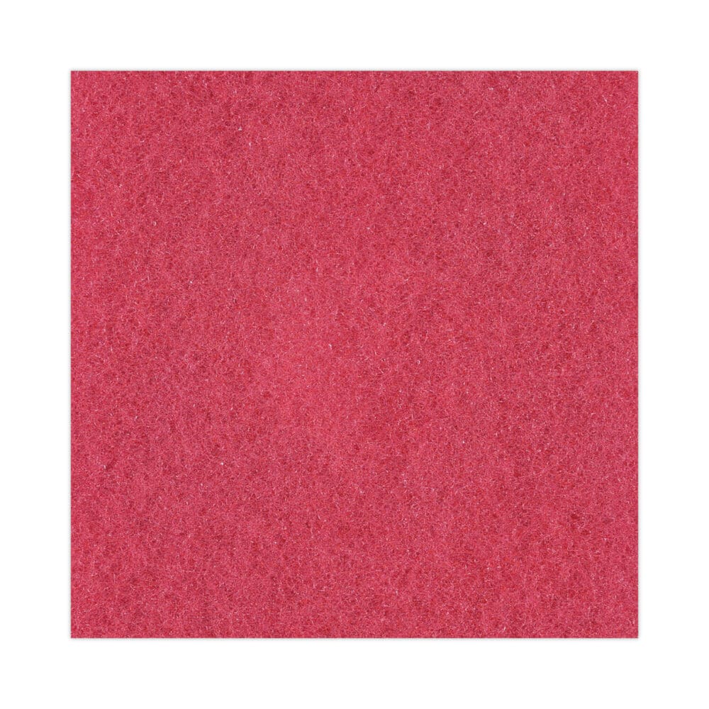 Buffing Floor Pads, 16" Diameter, Red, 5/Carton - Image 5