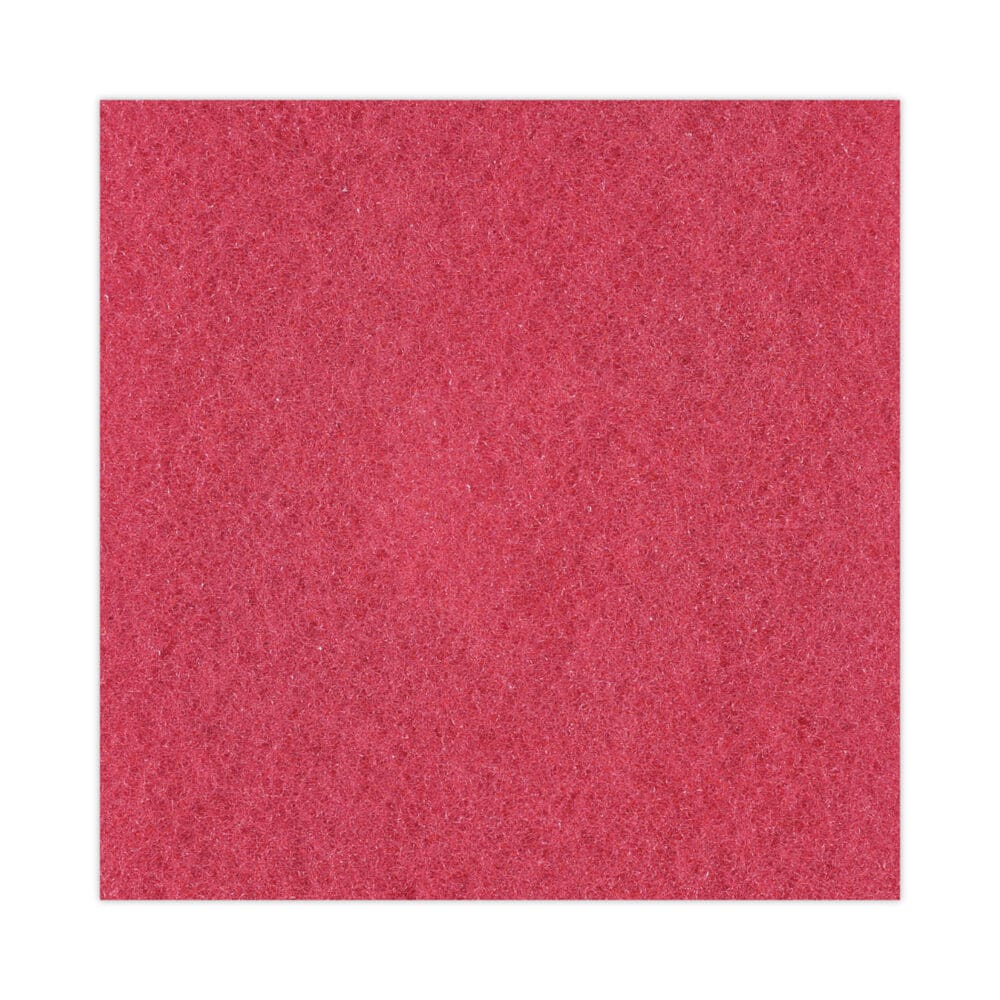 Buffing Floor Pads, 15" Diameter, Red, 5/Carton - Image 5