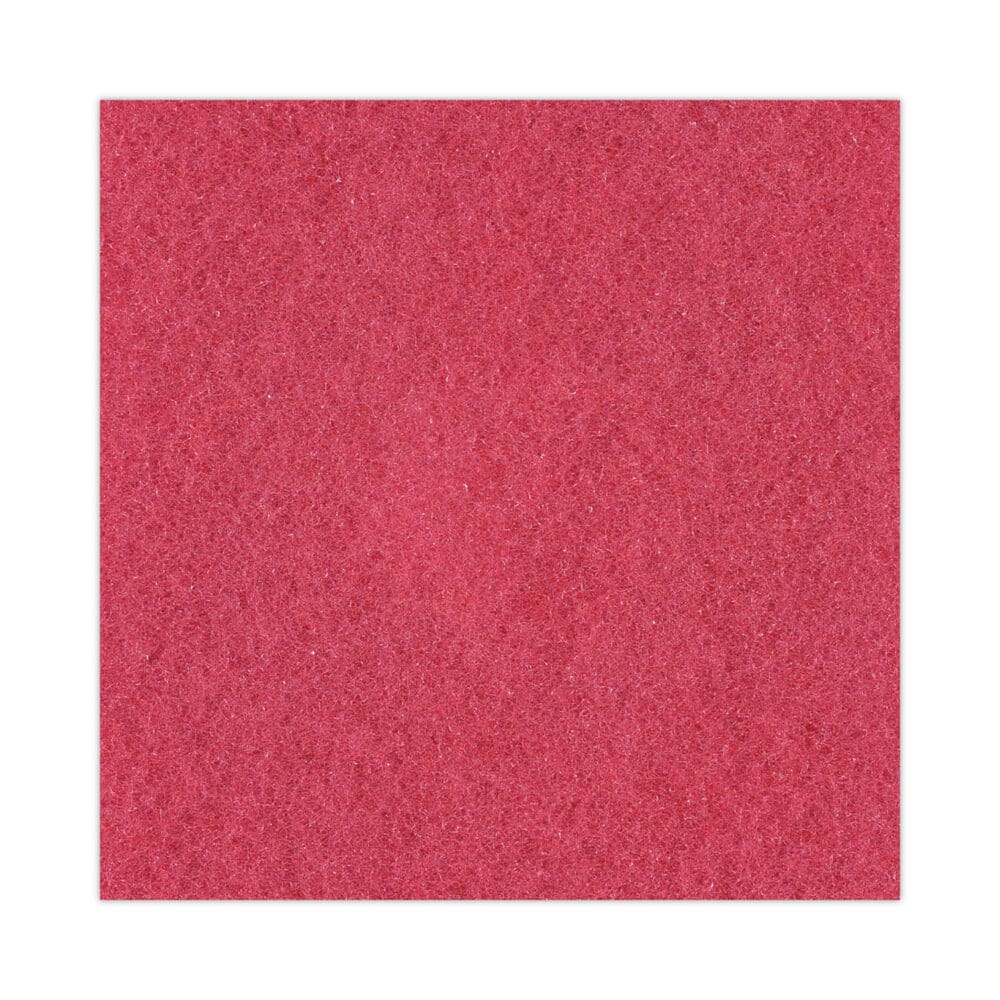 Buffing Floor Pads, 13" Diameter, Red, 5/Carton - Image 5