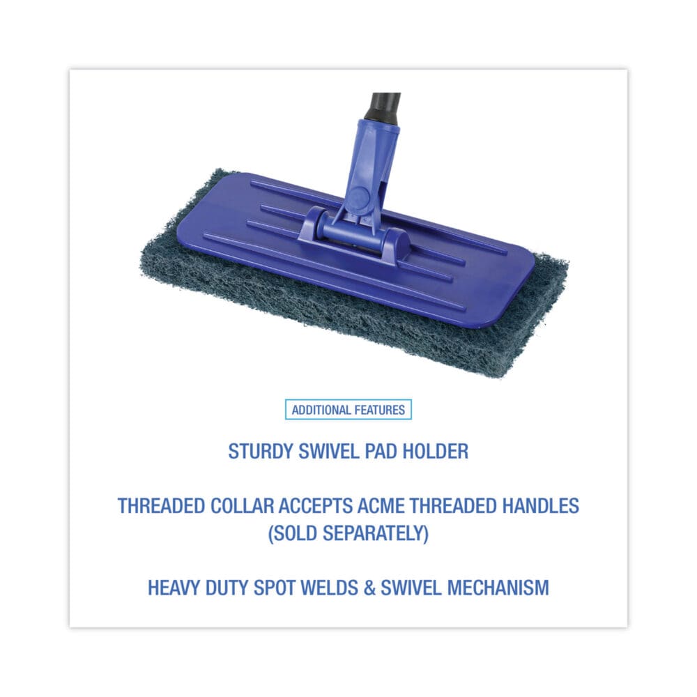 Swivel Pad Holder, Plastic, Blue, 4 x 9, 12/Carton - Image 3
