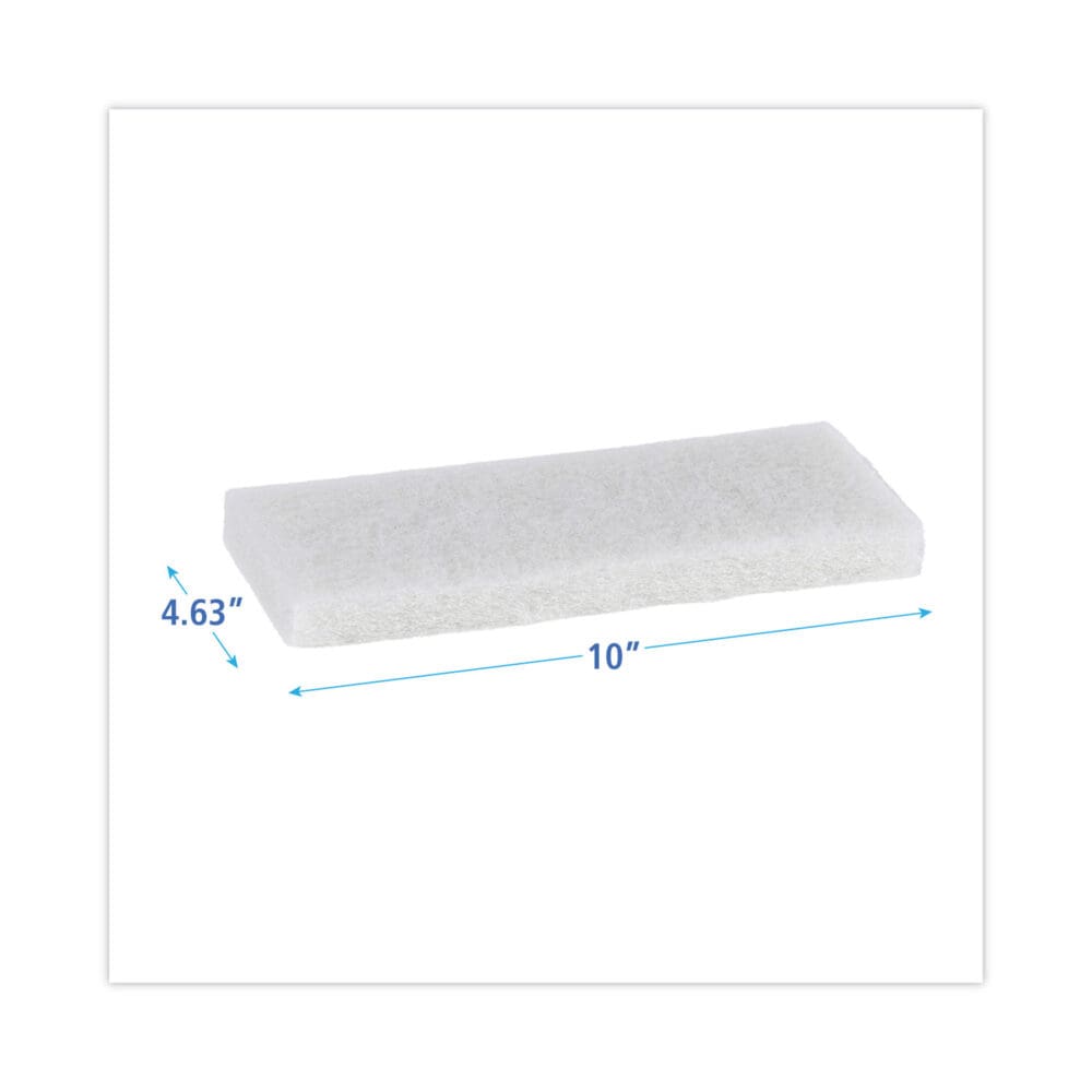 Light Duty Scour Pad, 4.63  x 10, White, 20/Carton - Image 7