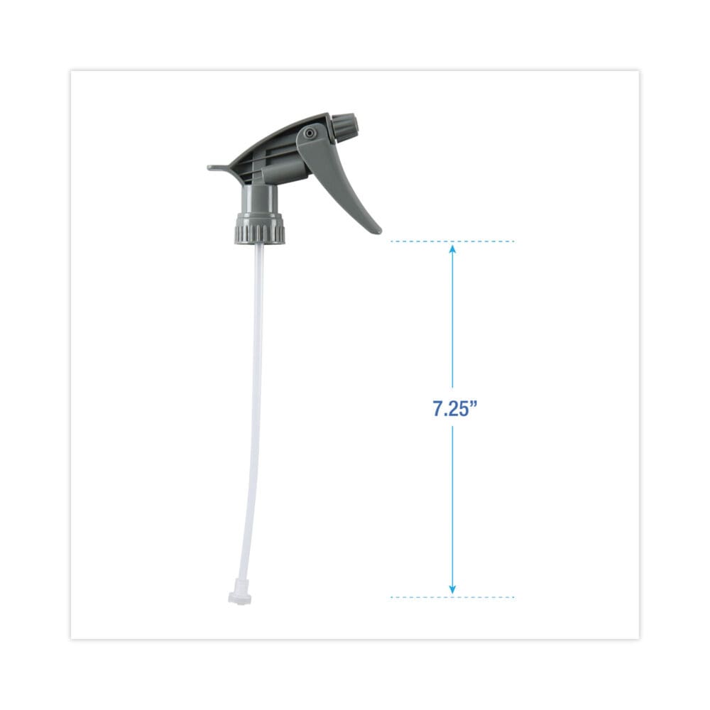Chemical-Resistant Trigger Sprayer 320CR, 7.25" Tube, Fits16 oz Bottles, Gray, 24/Carton - Image 5
