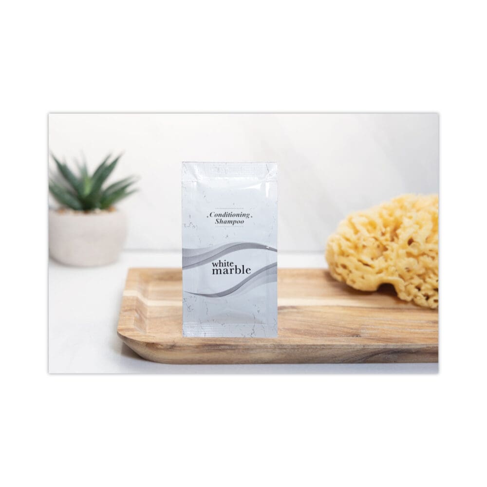 Shampoo/Conditioner, Clean Scent, 0.25 oz Packet, 500/Carton - Image 3