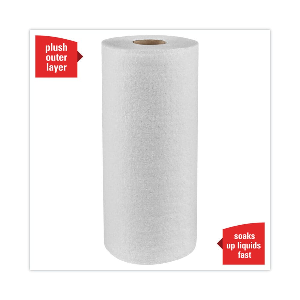 L40 Towels, Small Roll, 10.4 x 11, White, 70/Roll, 24 Rolls/Carton - Image 3